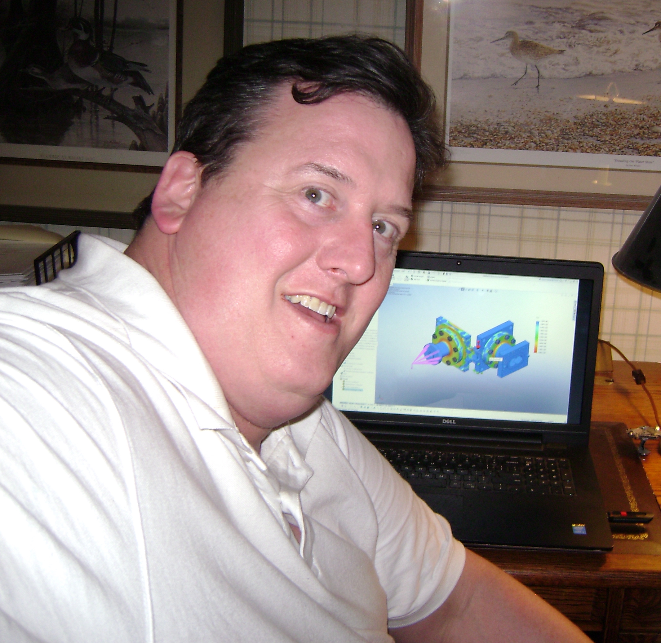 William Turk working on a design